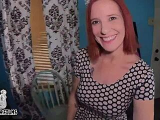 Mature redhead gets blackmailed and facialized