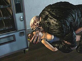 Jill Valentine si diverte a cavalcare selvaggiamente con le creature malvagie residenti in animazione 3d