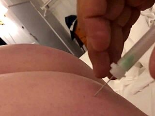 Needle used in a somewhat sexual way