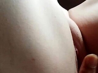 Fingering my sexy partner's ass and pussy in public