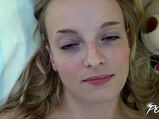 Sleepy amateur gets a surprise from a hard dick and internal cum in POV style
