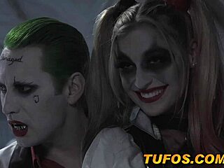 Harley Quinn takes on both Batman and the Joker to decide which side she's on