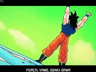 Penghormatan rap untuk Goku Dragon Ball dengan tauz dalam adegan gay panas