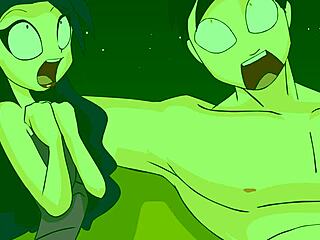 Cartoon Monsters Get Naughty in Alien Blowjob Video