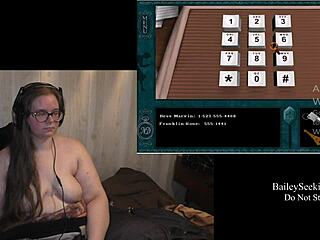 Naked Gamer Girl Nancy Drew Shows Off Her Big Ass and Natural Tits