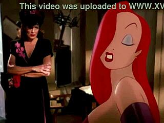 Sexy redhead Jessica rabbit gets tied up and fucked by roger rabbit