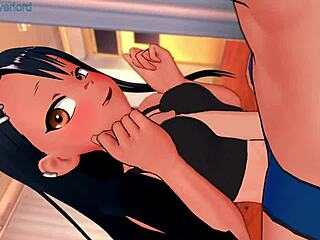 Cartoon Lust: Naughty Nagatoro flaunts her curves