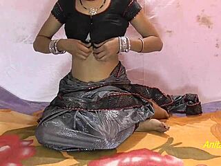 Indian wife gets a deepthroat and boob job from her husband