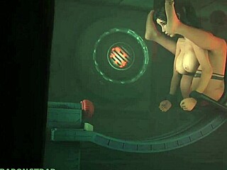 Lara Crofts menikmati kenikmatan yang intens dalam dunia animasi orgasme