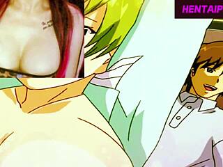 Hentai stepmom with large breasts dominates in hardcore anime sex