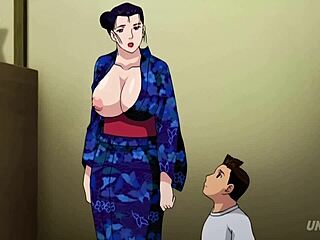 Nevlastní syn a nevlastní sestra zkoumají své touhy s nevlastní matkou v tabu Hentai videu