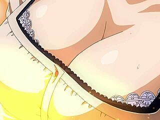 裸の先生が乳首を露出しているエキスプリケーションアニメビデオ
