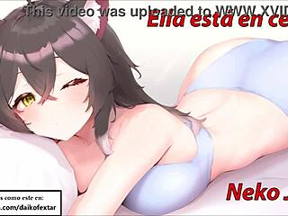 Anime couple explores ASMR and furry role-play in erotic video