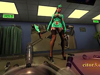 Experience the Citor3 VR game in stunning 3D, where latex nurses engage in BDSM activities in a hospital setting. Watch as they pump and suck seamen with vacuum and bed toys, all while bound and beautified in rubber attire.